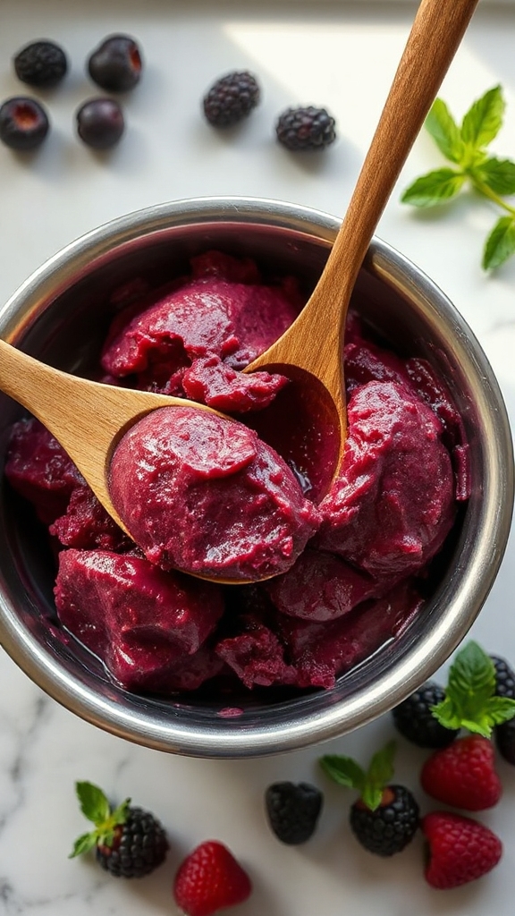 achieve velvety sorbet texture