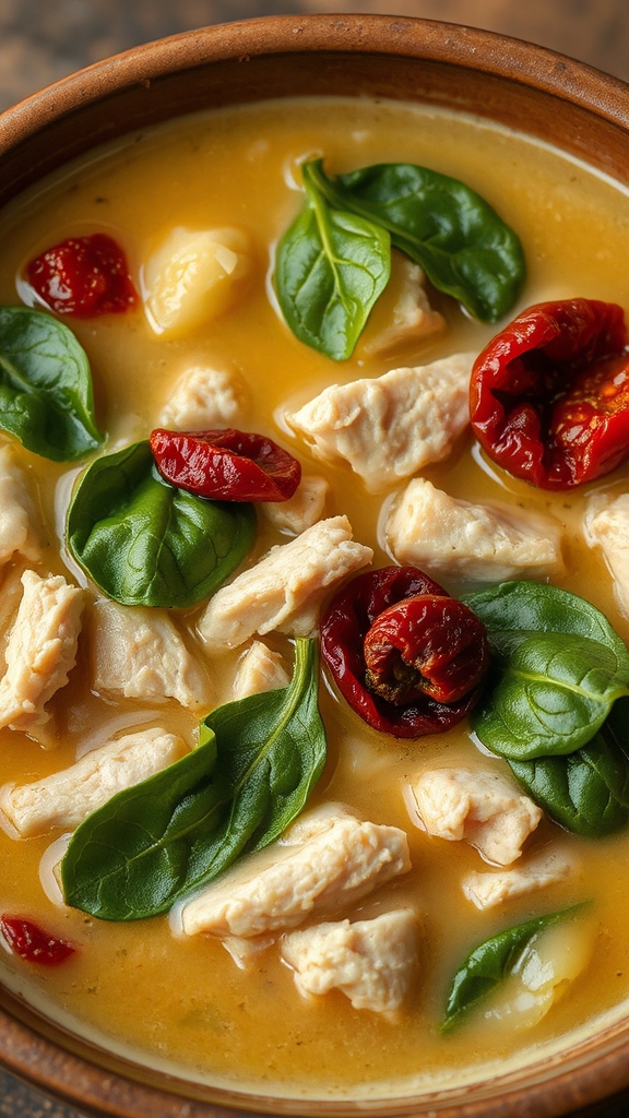 add cream and spinach