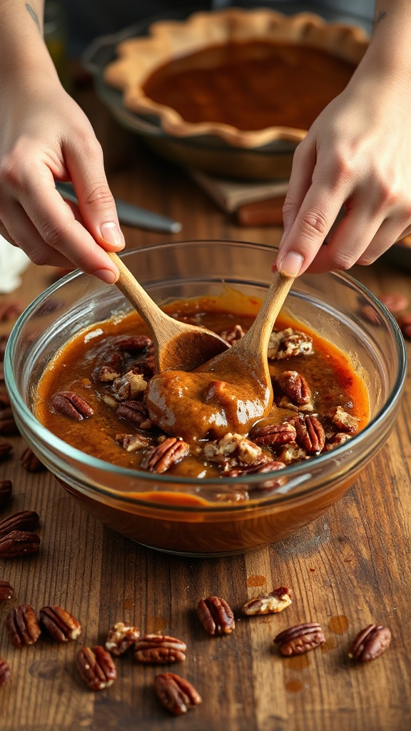 adjust pecan filling consistency