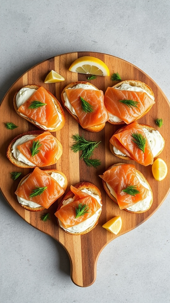 alaska smoked salmon crostini