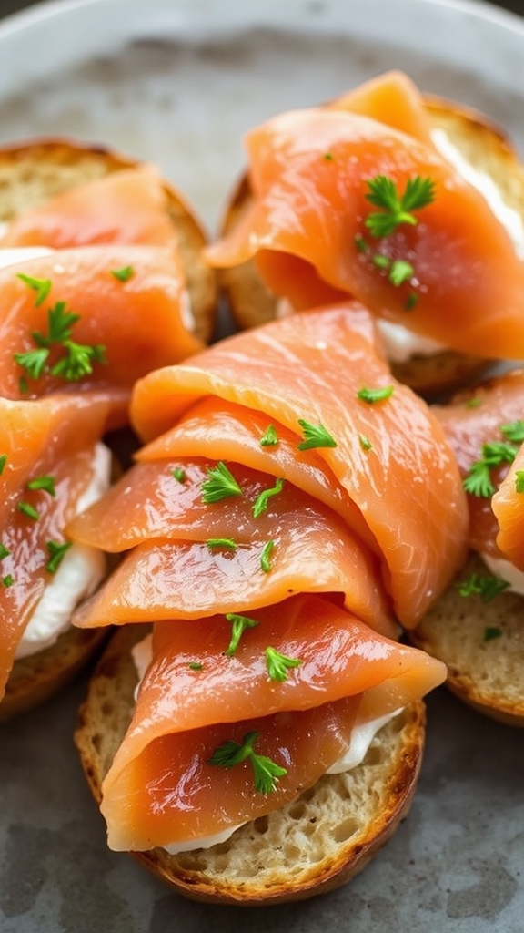 alaska smoked salmon crostini