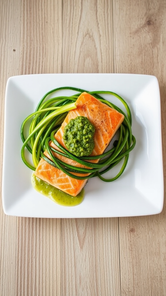 alaska zucchini wrapped salmon