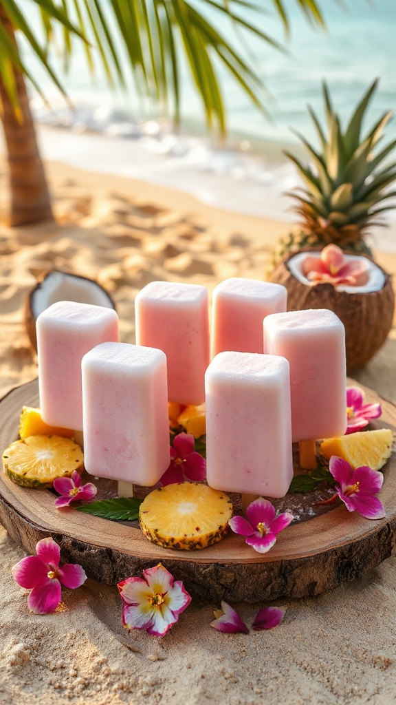 aloha pineapple coconut pops