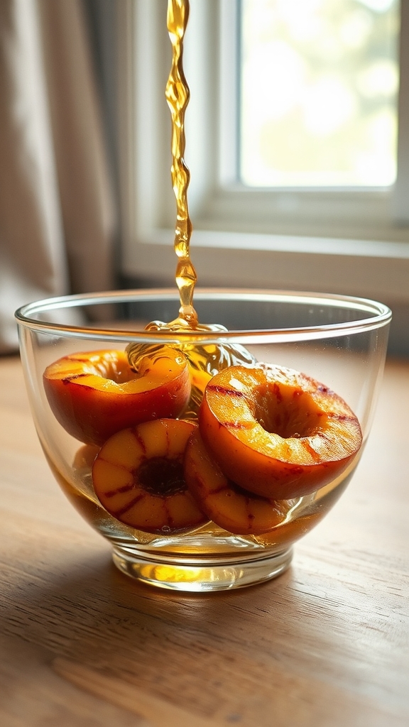 amaretto enhances grilled peaches