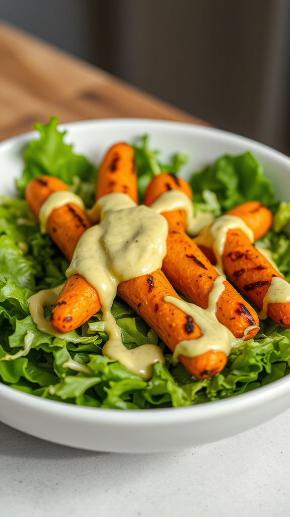 american plant based hot dog salad