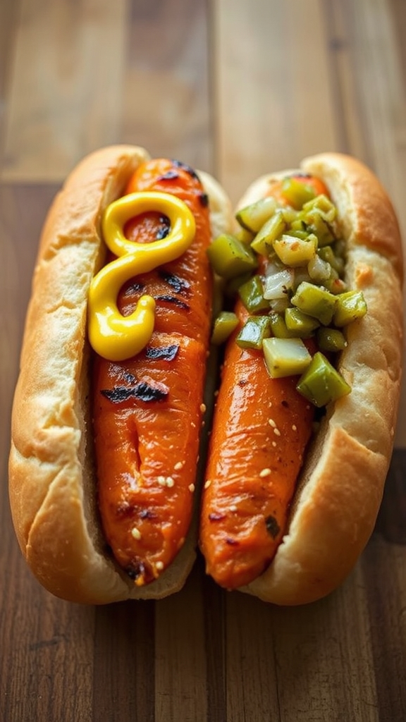 american vegan carrot hotdogs