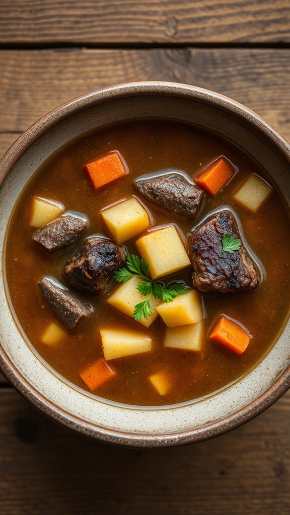 apache acorn venison soup