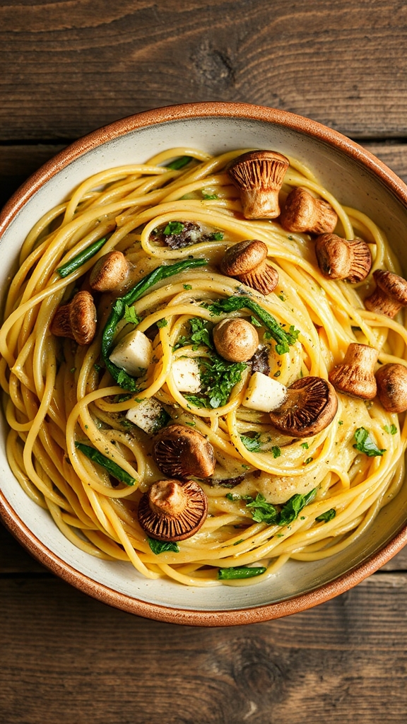 appalachian ramps morel pasta