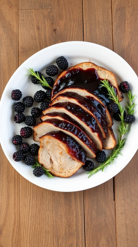 arkansas blackberry glazed pork