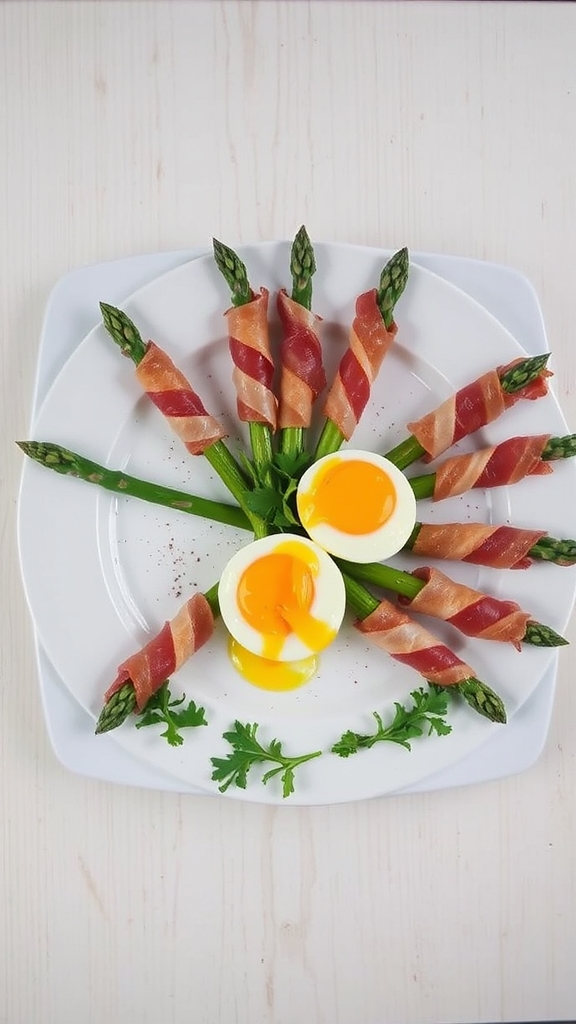 asparagus prosciutto poached eggs
