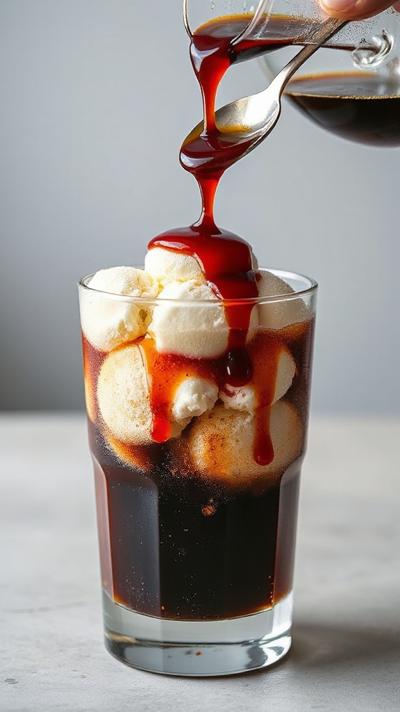 assemble vanilla cherry float