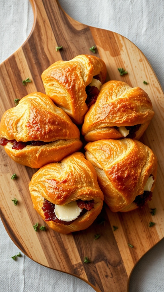 bacon brie jam croissants