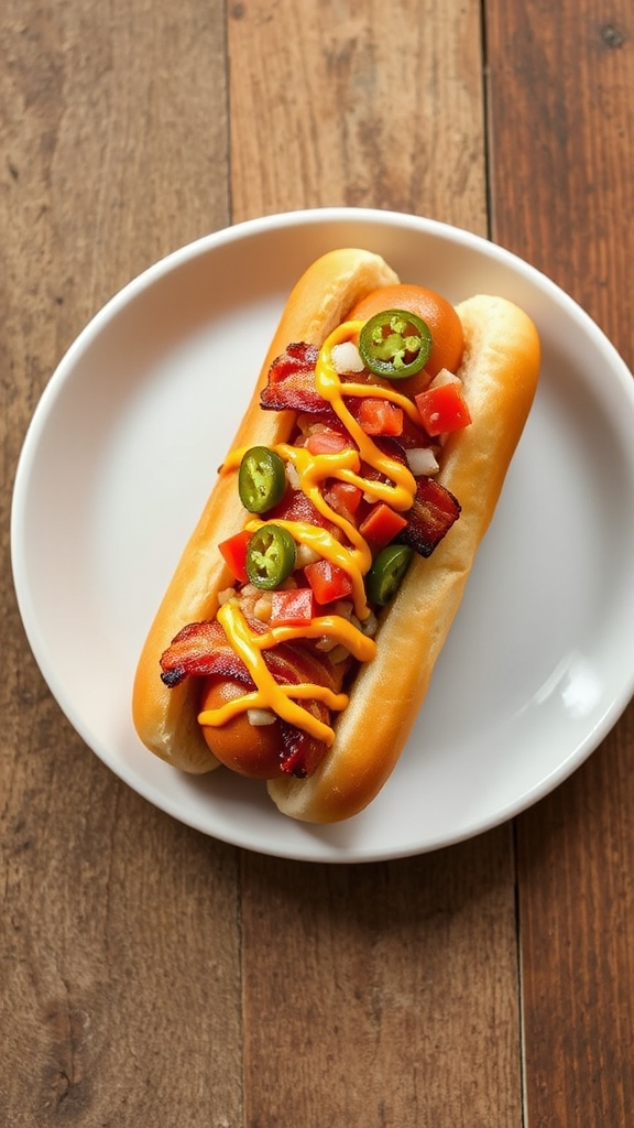 bacon wrapped sonoran hot dogs