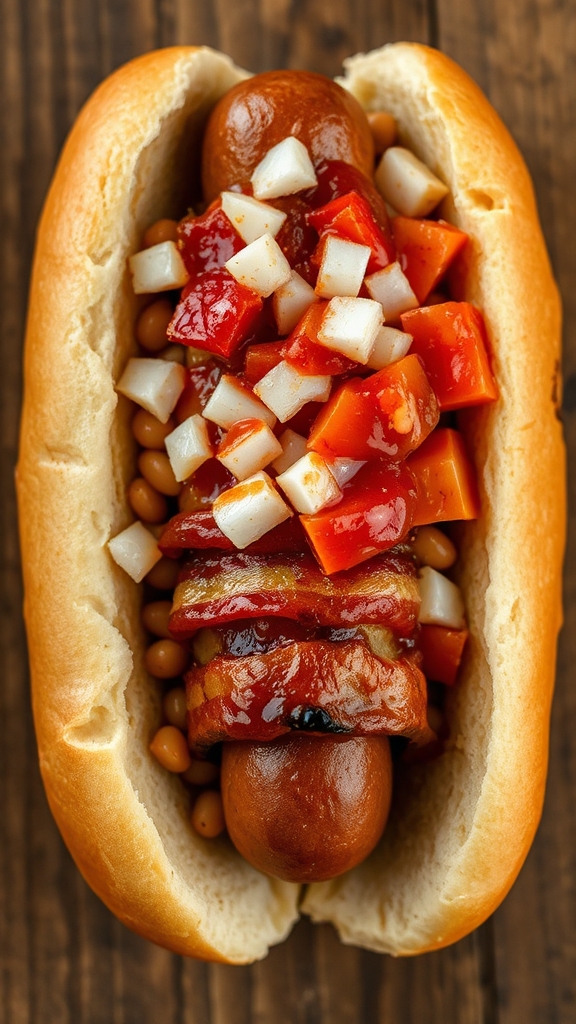bacon wrapped sonoran hot dogs