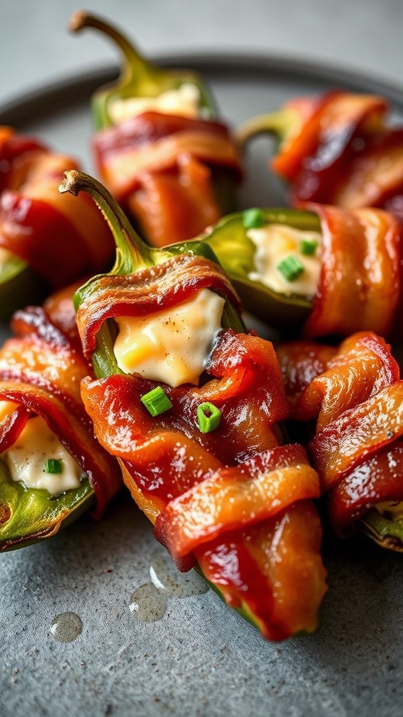 bacon wrapped stuffed jalape os