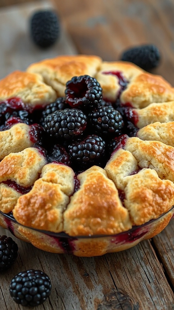baked arkansas blackberry cobbler
