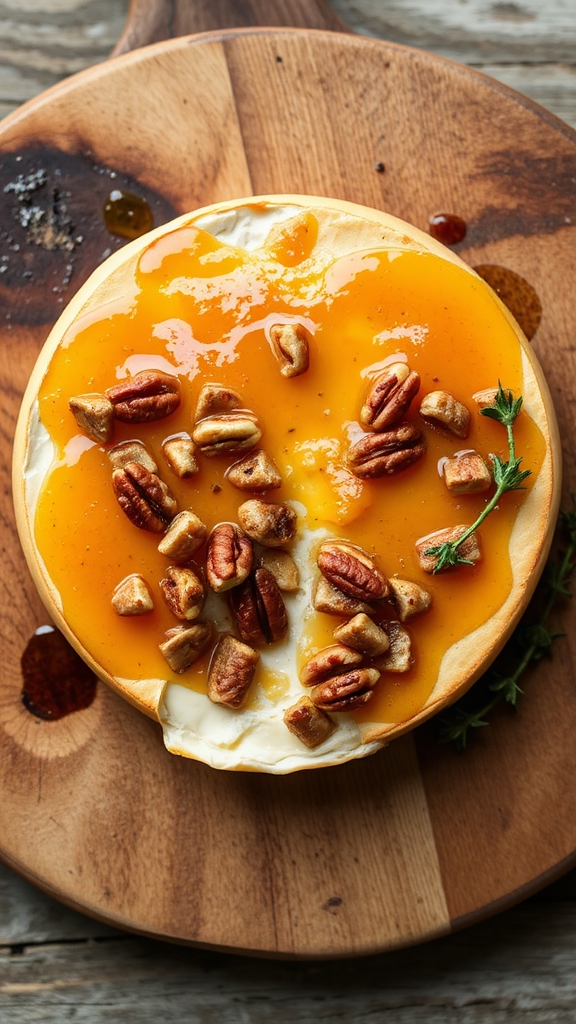 baked brie peach jam
