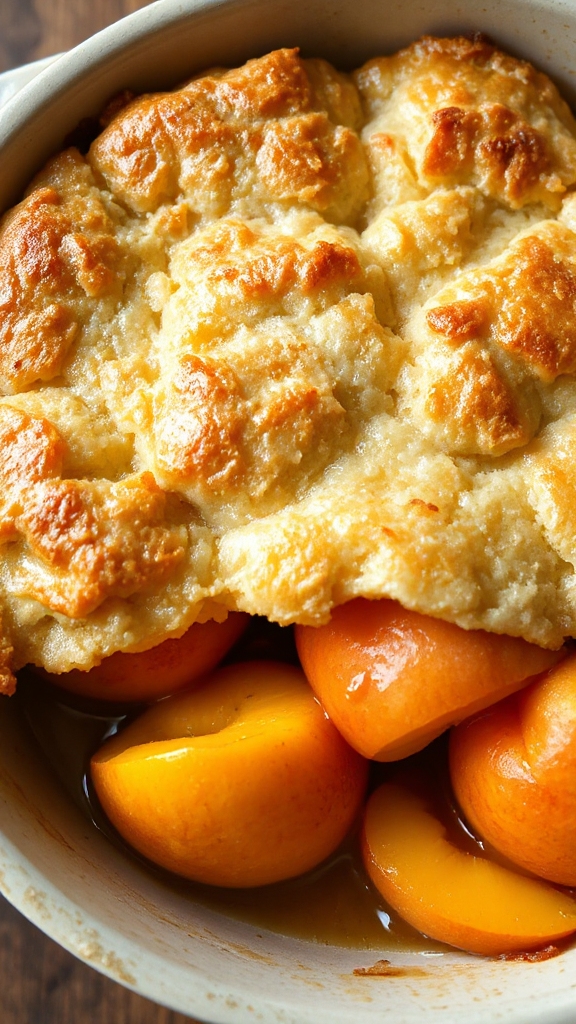baked georgia peach cobbler