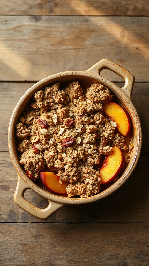 baked georgia peach crisp