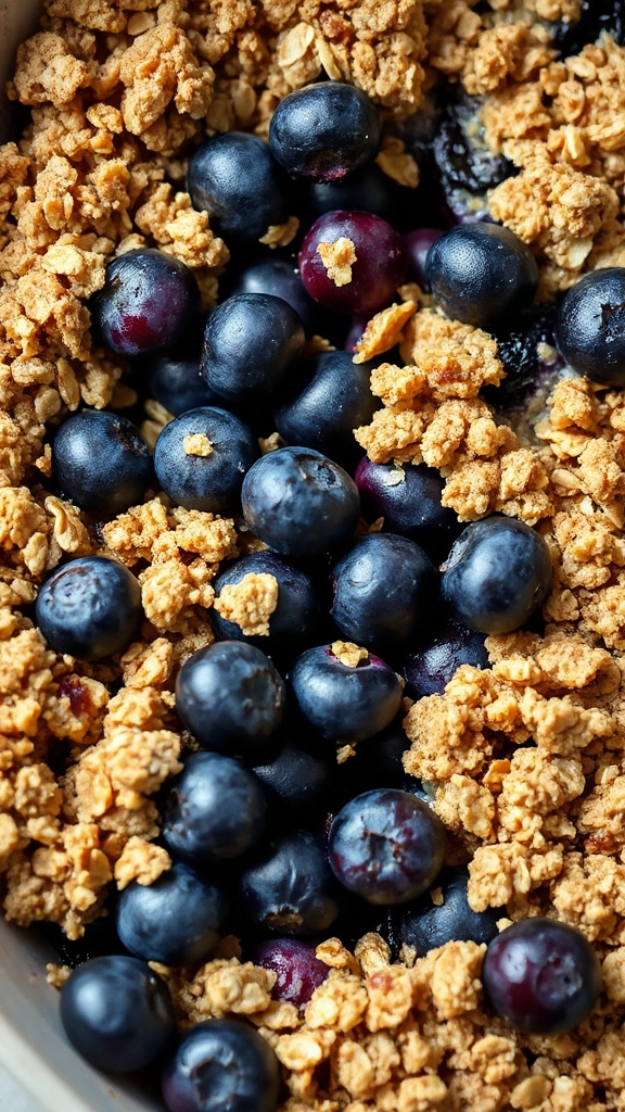 baked maine blueberry crisp