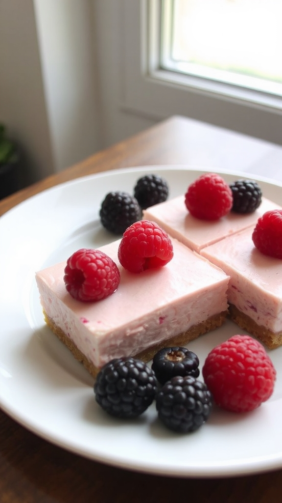 berry hibiscus cheesecake bars