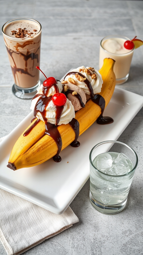 beverage pairings enhance banana split