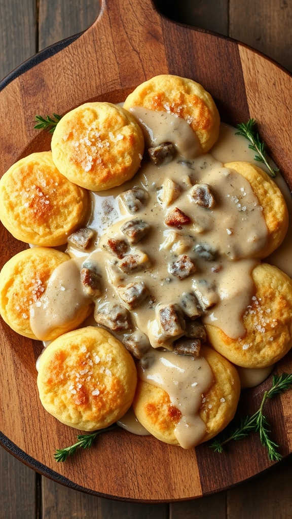 biscuits with spicy gravy