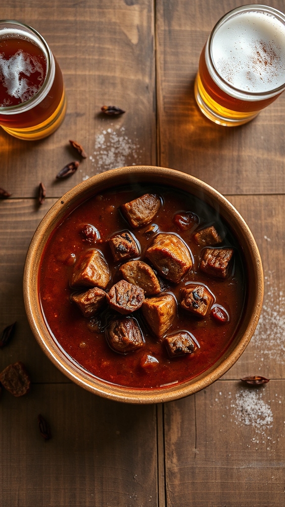 bison chili with cocoa
