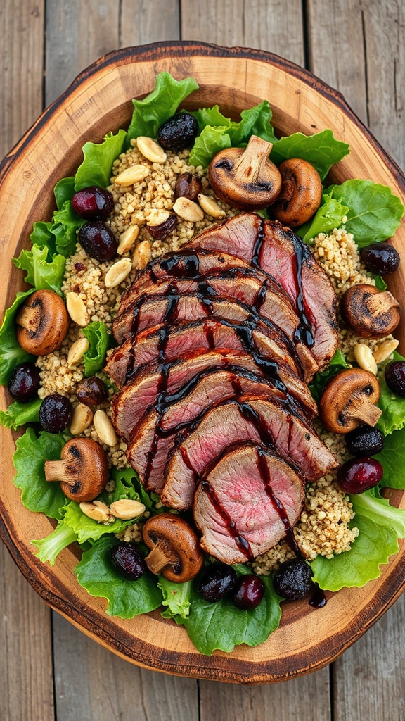 bison meat wild mushrooms