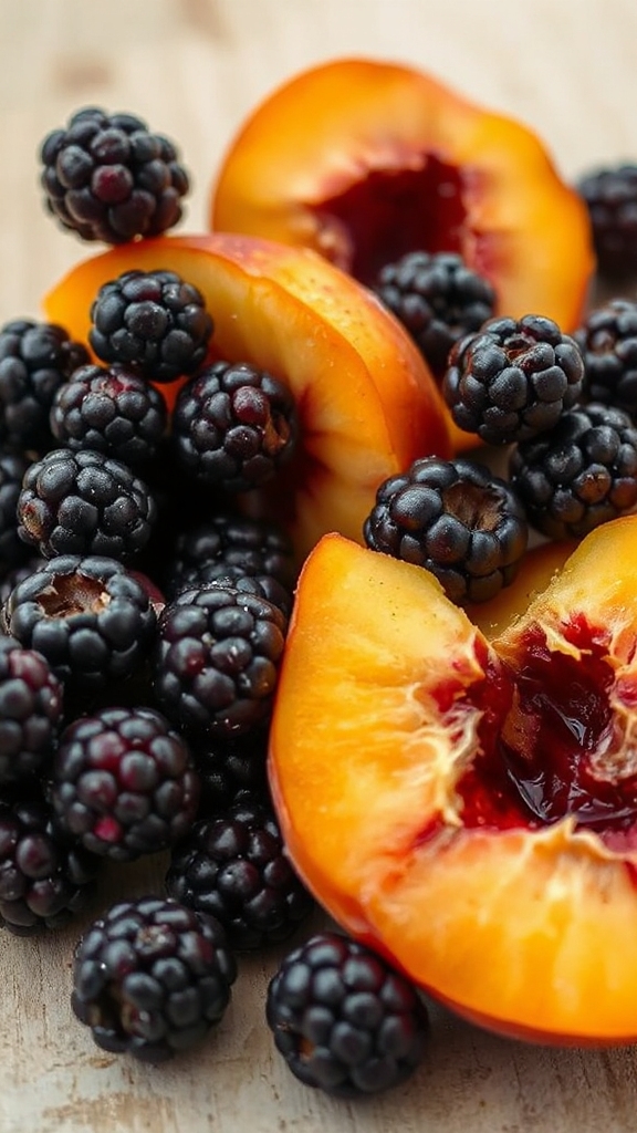 blackberries peaches antioxidants vitamins
