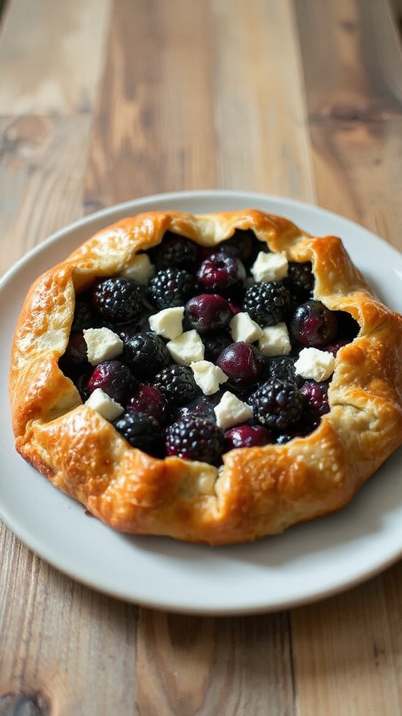 blackberry goat cheese galette