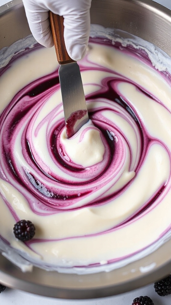 blackberry swirl and fold