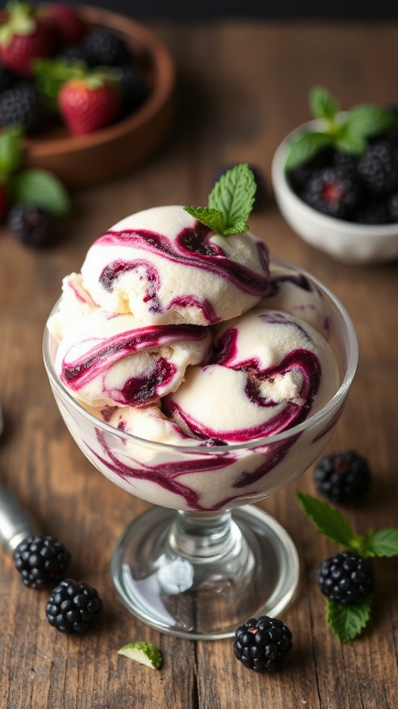 blackberry swirl ice cream