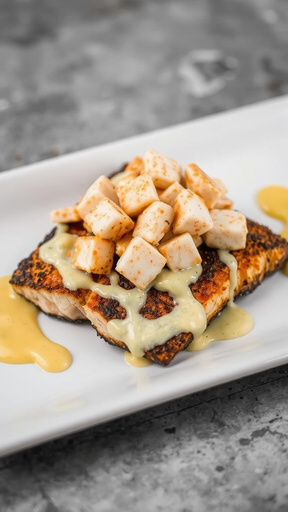 blackened redfish crab chardonnay