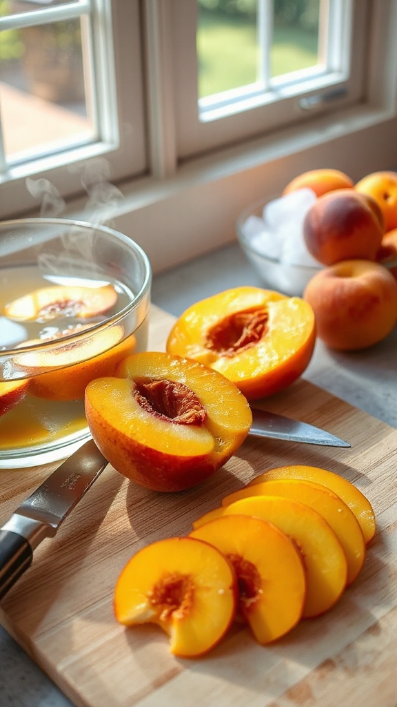 blanching peaches for perfection