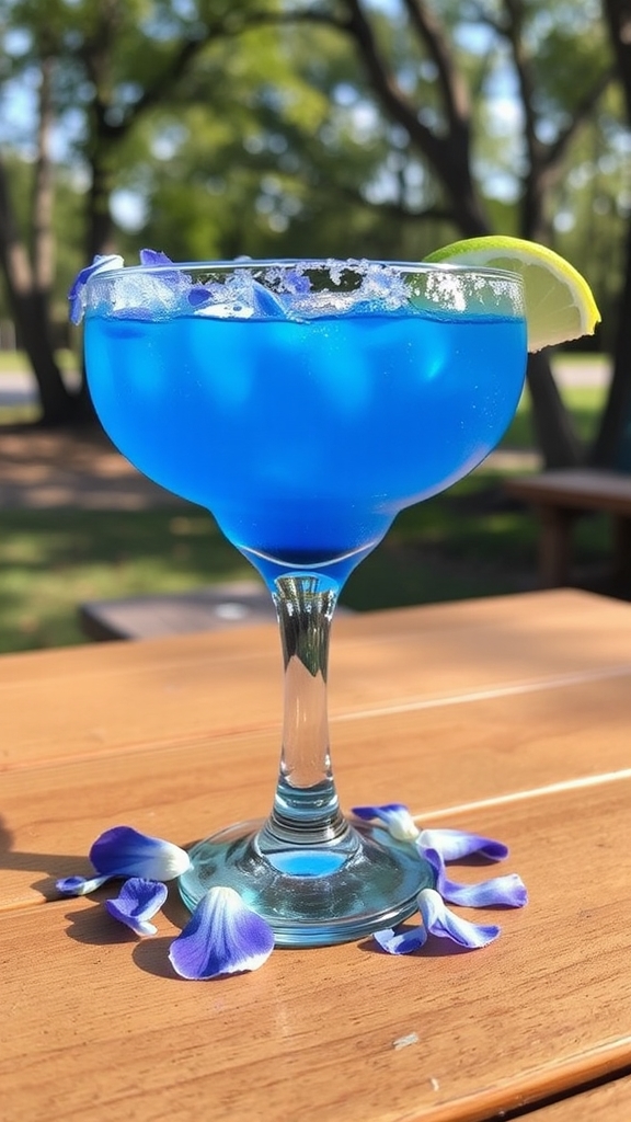 blue margarita with tequila