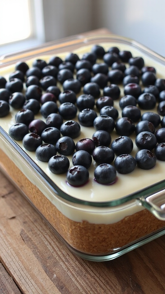 blueberry cheesecake no bake dessert
