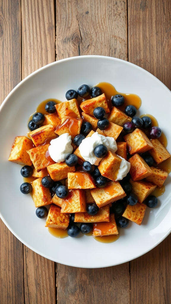 blueberry french toast salad