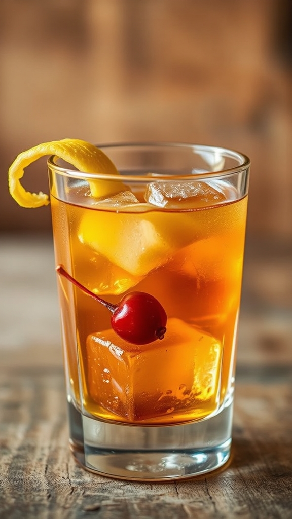bourbon lemon syrup shake