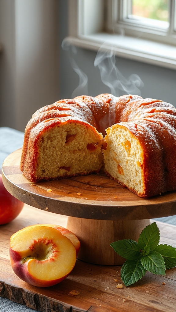 bourbon peach pound cake