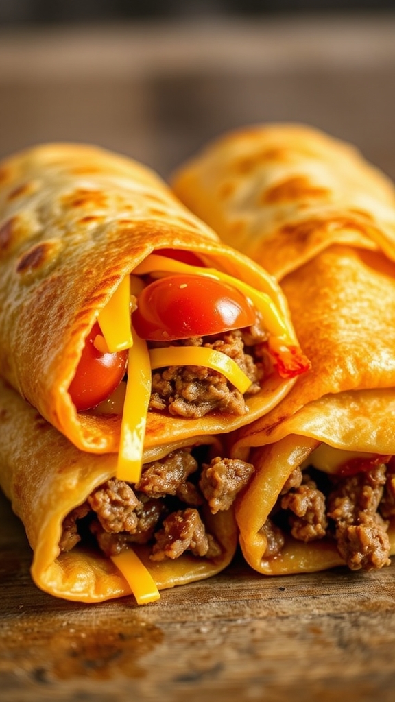 breaded tomato chimichangas delight