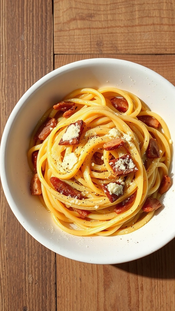 breakfast carbonara guanciale sauce