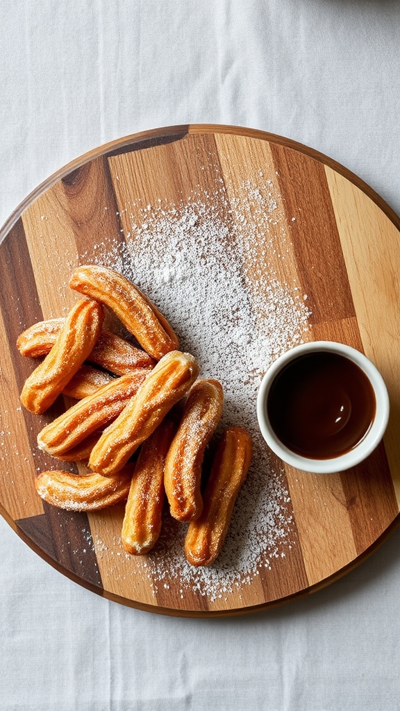 breakfast churros with chocolate