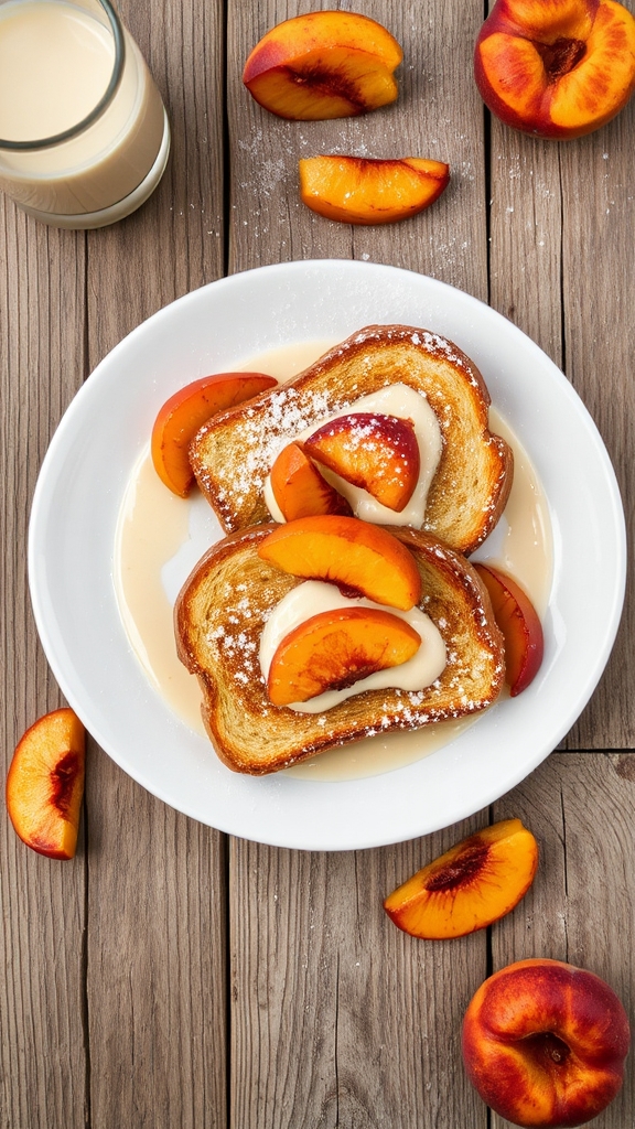 brioche pie with peaches