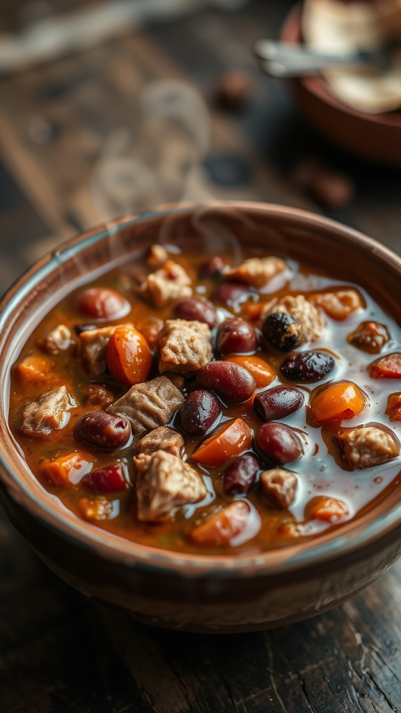 brown caribou chili simmer