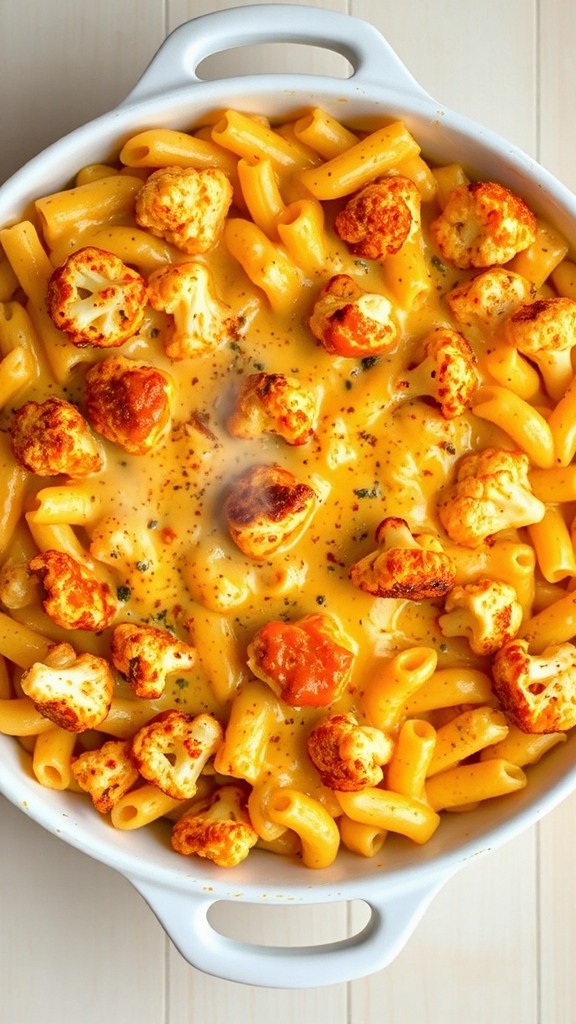 buffalo cauliflower mac cheese