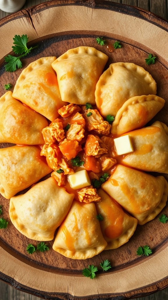 buffalo chicken pierogi fusion
