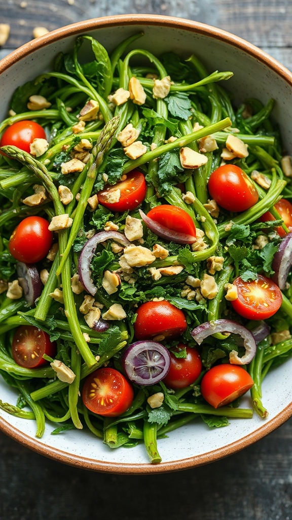 build colorful garden salad