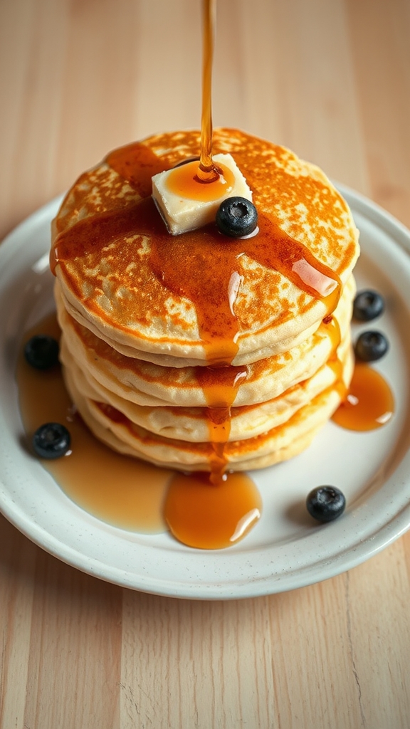 buttermilk pancakes with maple
