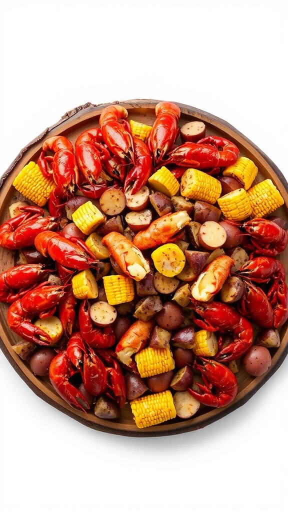 cajun crawfish andouille corn